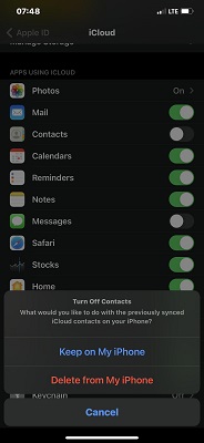 delete from my iphone