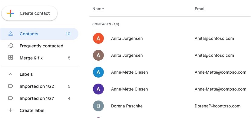 contatos do google mesclar e corrigir