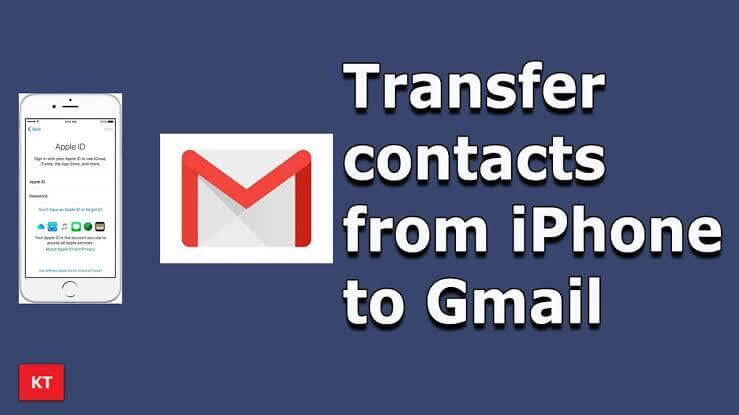 transferir contatos do iphone para o gmail
