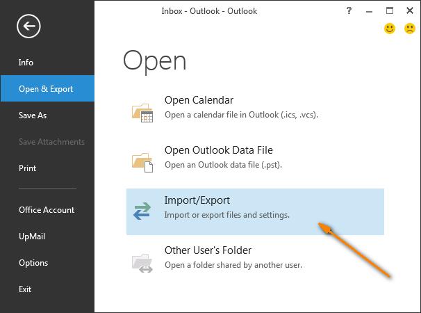 choose import and export