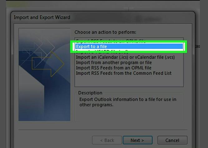 export to a file