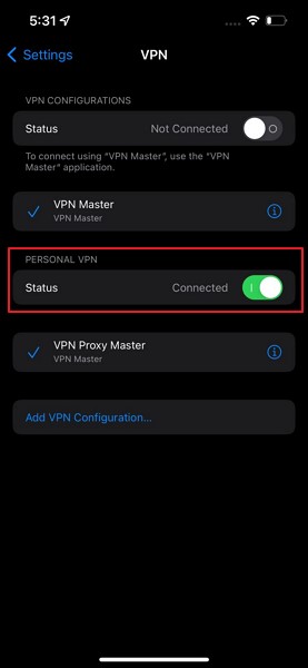 disable your vpn