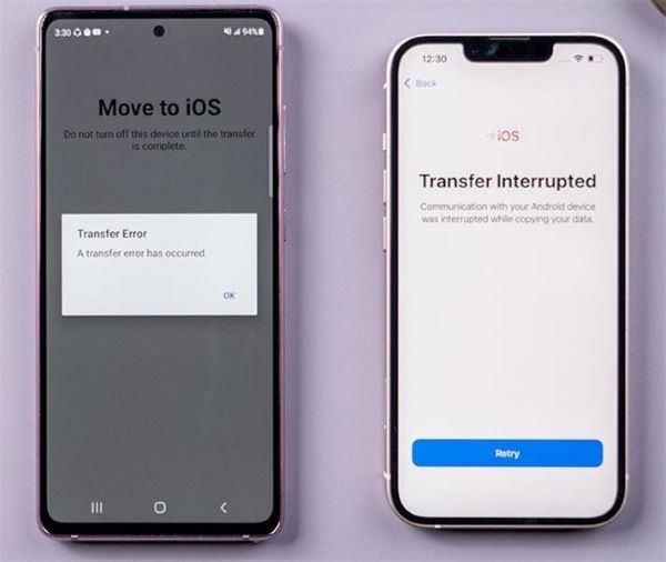 move to ios transfert interrompu