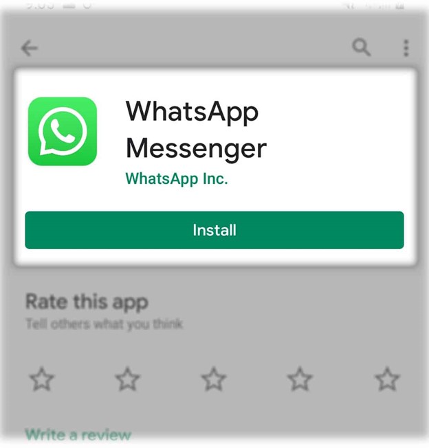 réinstaller whatsapp