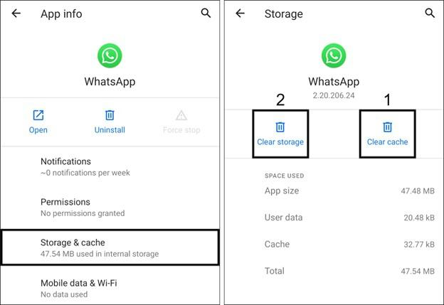 select clear cache