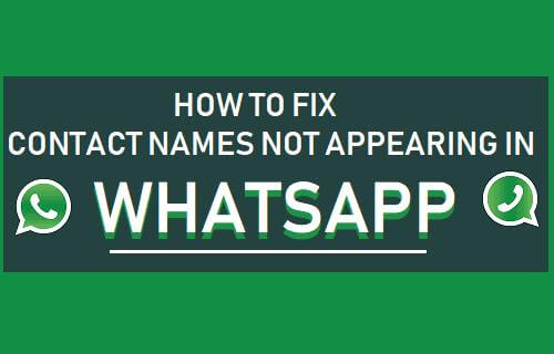 إصلاح whatsapp لا يظهر أسماء جهات الاتصال