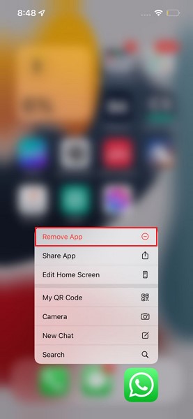 choose remove app