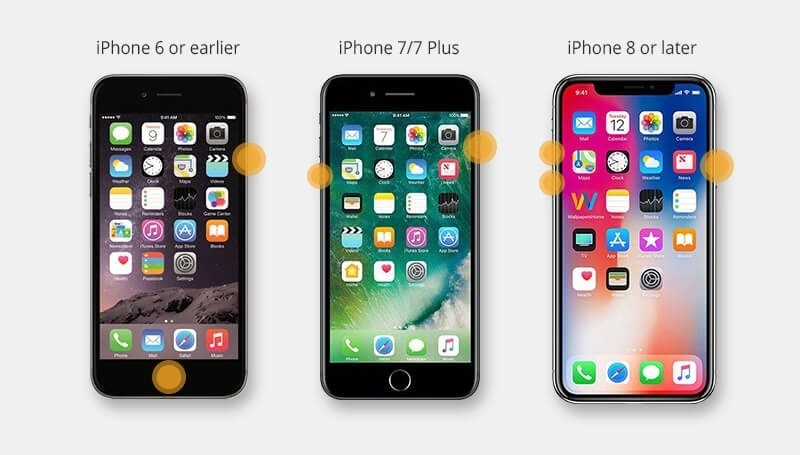 forçar reinicialização do iphone