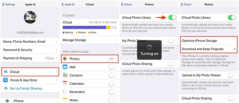 biblioteca de fotos de icloud