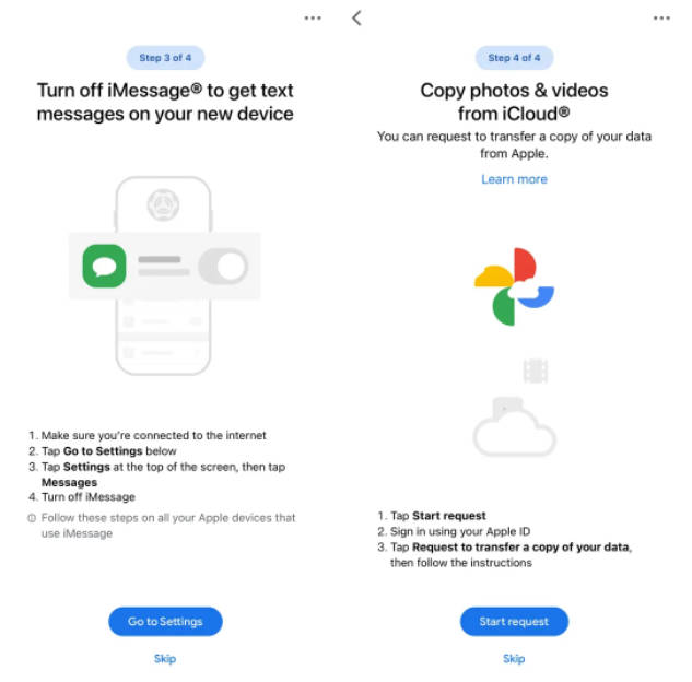 desligar o imessage com o aplicativo do google mudar para android