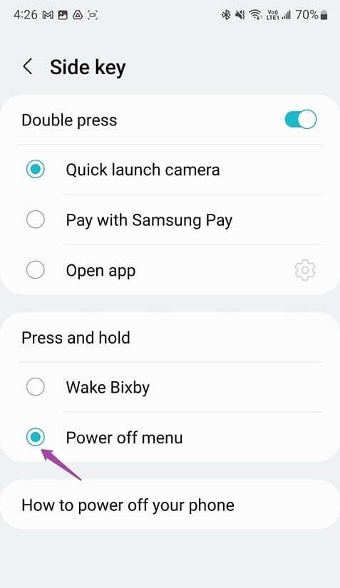 how to turn off samsung phone