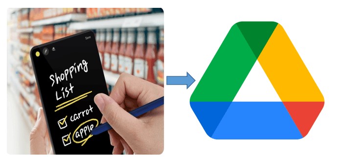 criar backup do Samsung Notes para o Google Drive