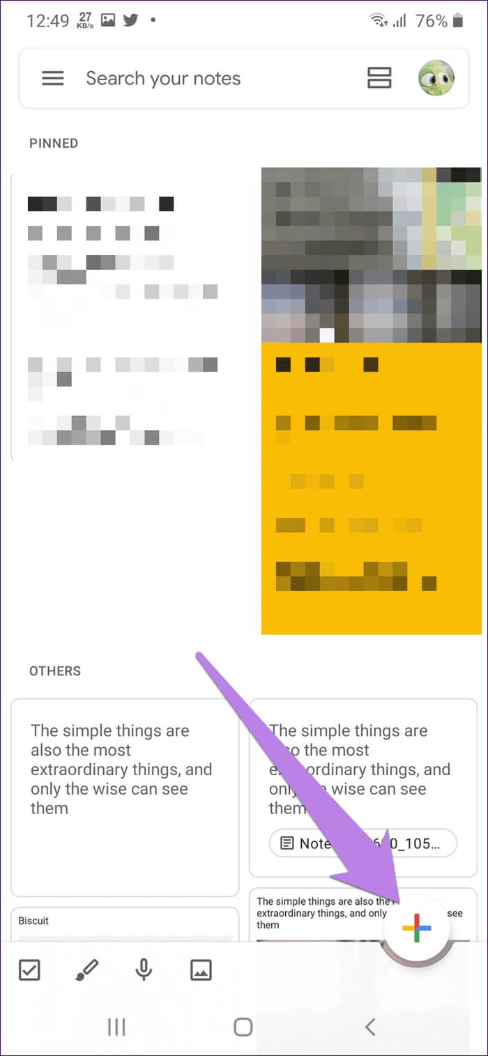  backup notes via google keep