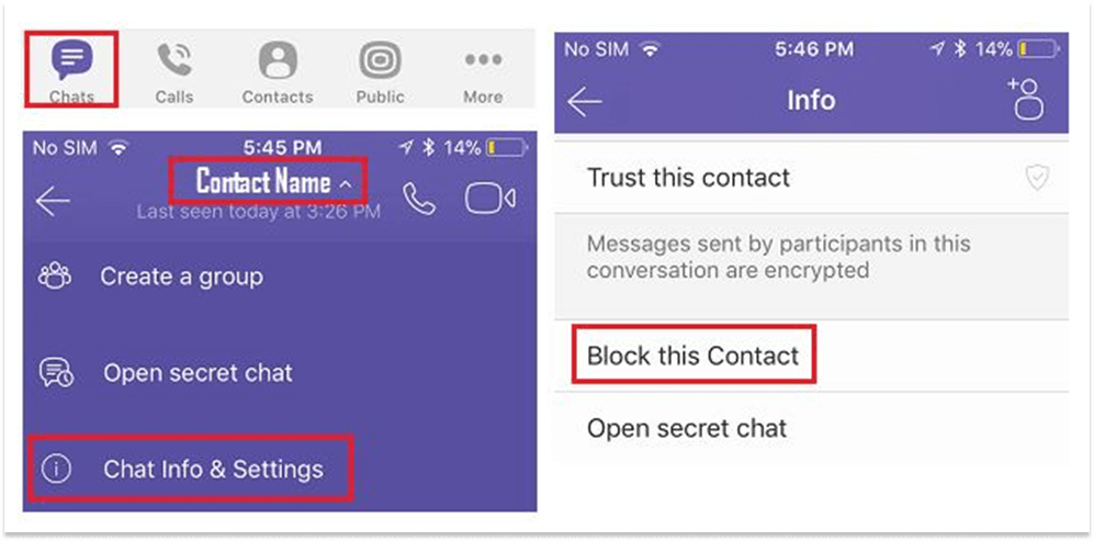 block someone on viber