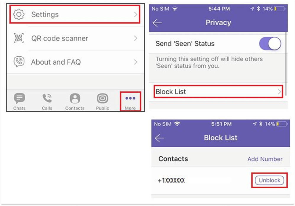 memblokir seseorang di viber