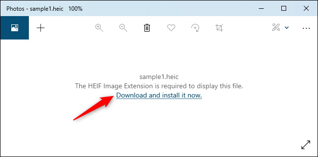 microsoft photos download heic extension