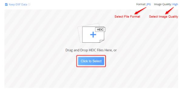 imobie online heic converter home page