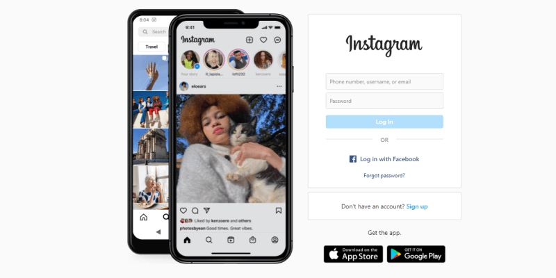  abrir o website do instagram