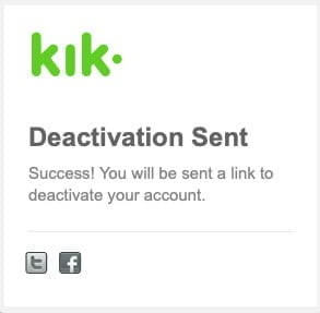 delete or deactivate your kik account