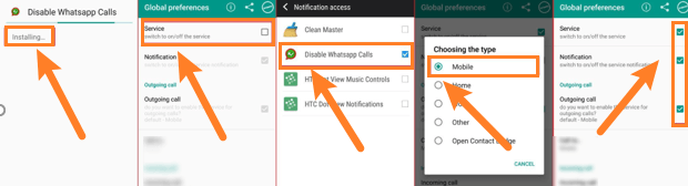 Disable Whatsapp Calls
