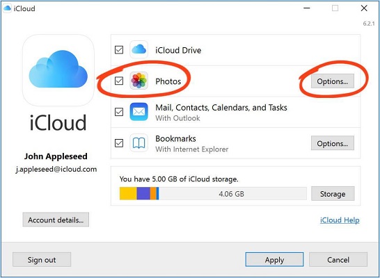 how to transfer photos from icloud to windows pc