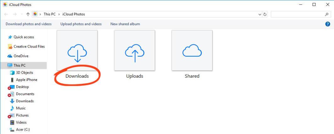 how to transfer photos from icloud to windows pc