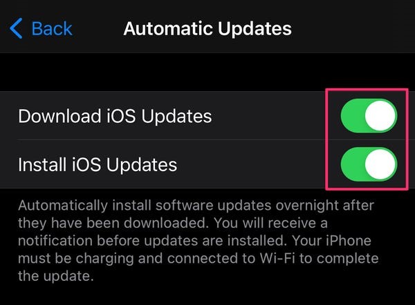 tap on download ios updates