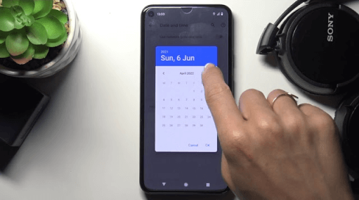 defina a hora e a data no telefone Google Pixel 5/6 Pro