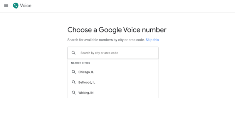 Crea un numero di telefono di Google Voice