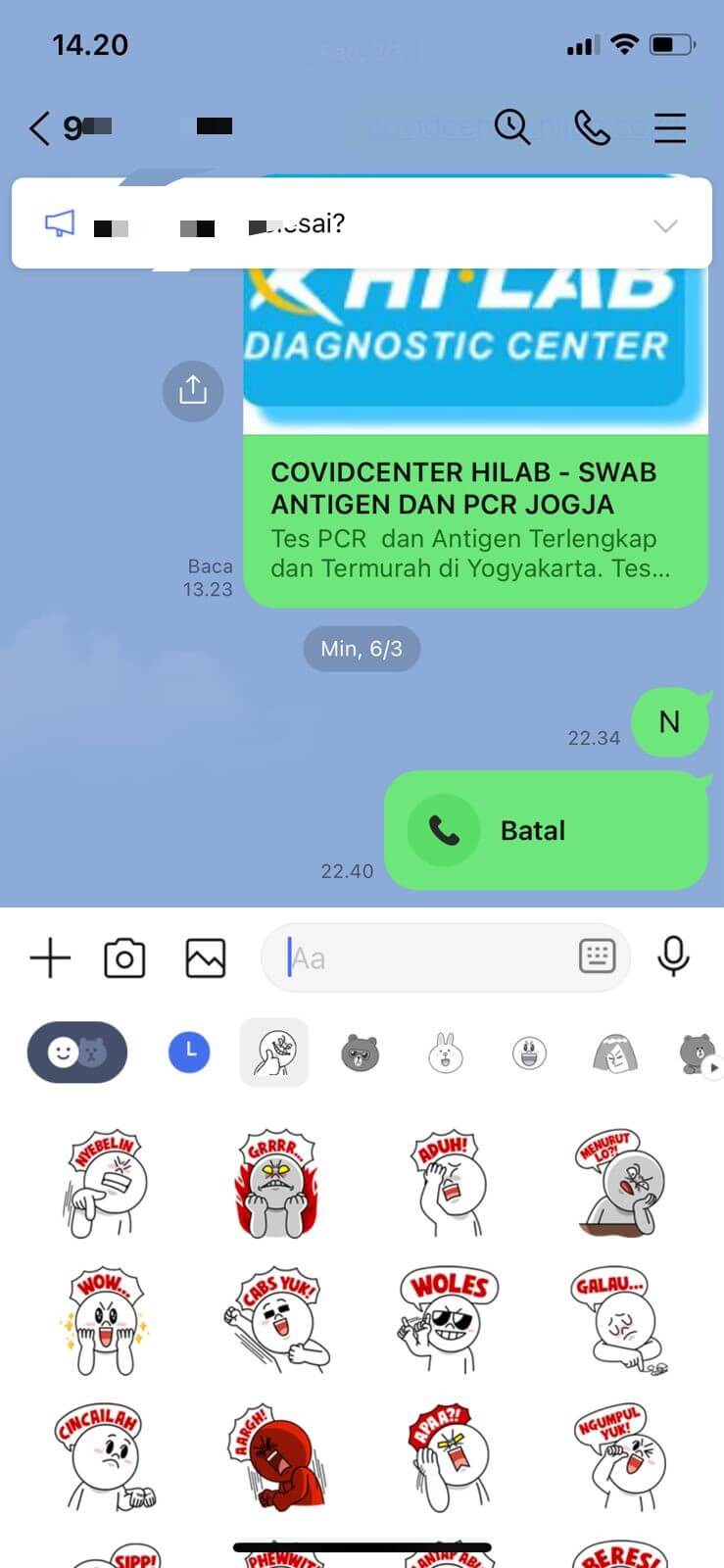 siapa yang memblokir saya di LINE