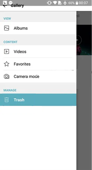  Go to Trash to Recover Deleted Photos from Gallery