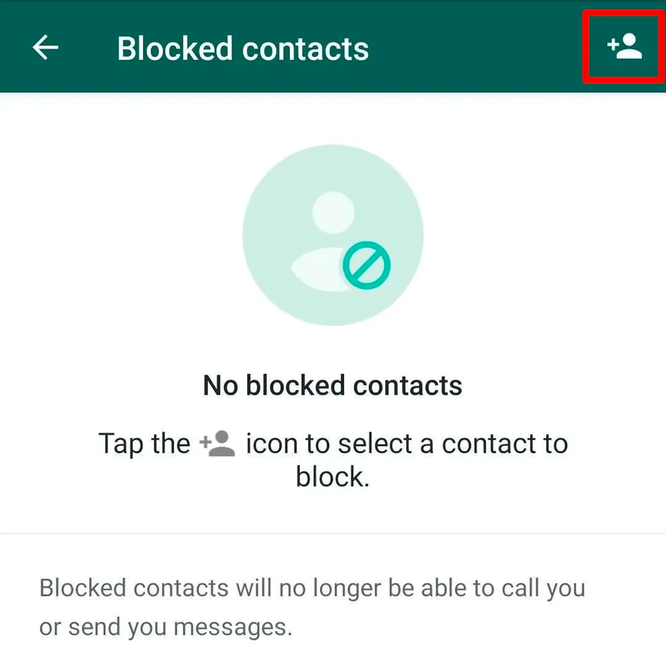 block on WhatsApp