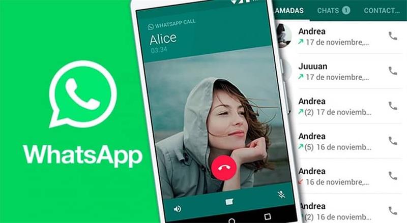 journal et historique des appels sur whatsapp