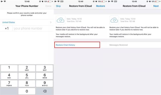 whatsapp restore call history on iphone