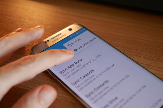 rimuovere account da Samsung mobile