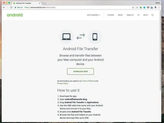 Scaricare Android File Transfer 