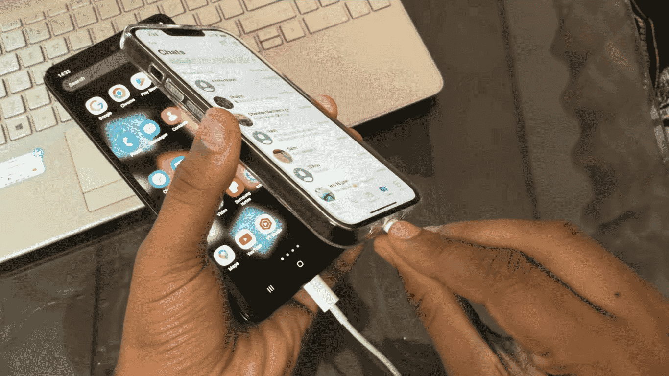 Connecter Android et iPhone à l'aide d'un câble USB C2