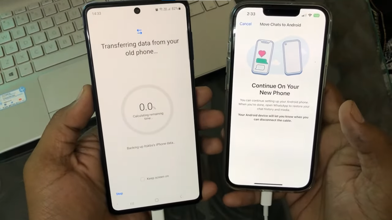 Transferring data from iPhone to Android