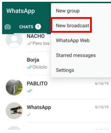 difusión de whatsapp