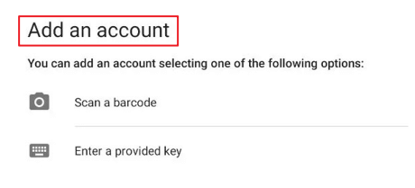 Configura il tuo account di Google Authenticator