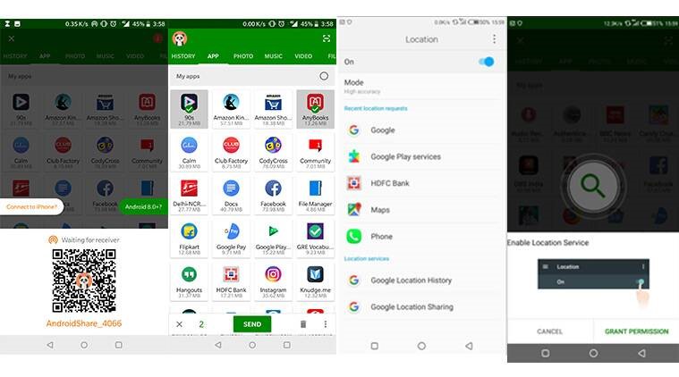 Trasferire i contatti da Android a PC tramite xender