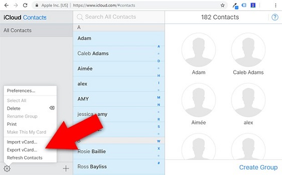 mailbird icloud contacts