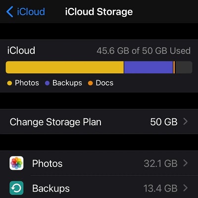 Archiviazione icloud