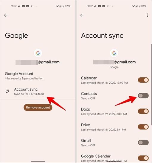 account sync