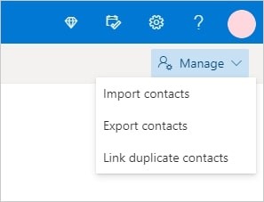 choose manage and import contacts