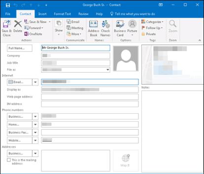 kontak outlook