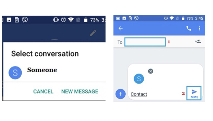 envoyer un message à un téléphone Android