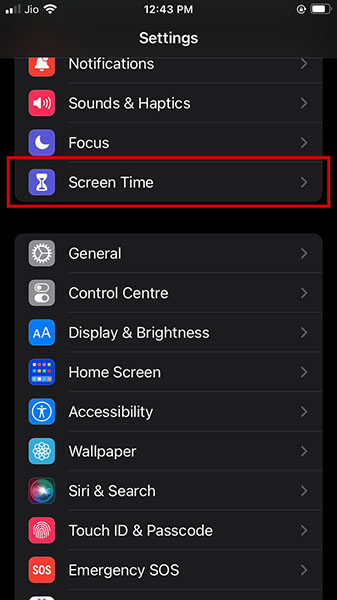 screen time iphone