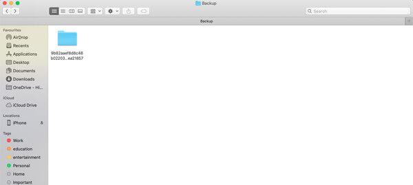Папка резервного копирования iPhone на mac
