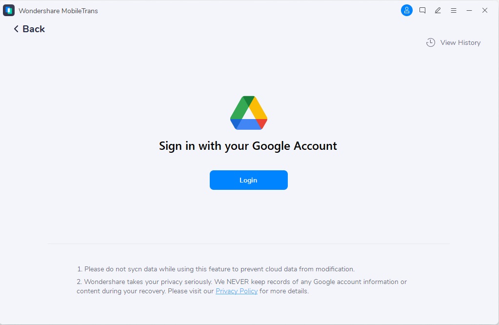 log in to your google account